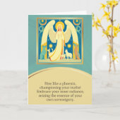 angel message happy birthday kaart (Gele Bloem)