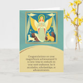 angel message happy birthday kaart (Gele Bloem)