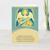 angel message happy birthday kaart (Voorkant)