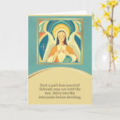 angel message happy birthday kaart (Gele Bloem)