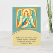 angel message happy birthday kaart (Voorkant)