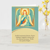 angel message happy birthday kaart (Gele Bloem)