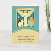 angel message happy birthday kaart (Voorkant)