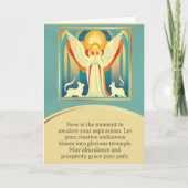 angel message happy birthday kaart (Voorkant)