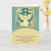 angel message happy birthday kaart (Gele Bloem)