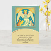 angel message happy birthday kaart (Gele Bloem)