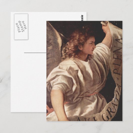 Angel met Banner 1522 Briefkaart (Voorkant / Achterkant)