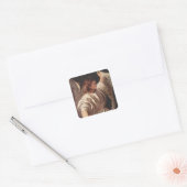 Angel met Banner 1522 Vierkante Sticker (Envelop)