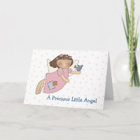 Angel met Bird Baby Girl Wenskaart