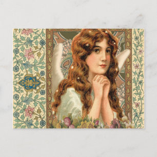  Angel met bloemen Briefkaart