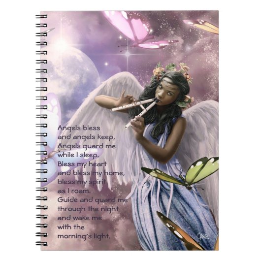 Angel met Butterflies Custom Gift Notitieboek (Voorkant)