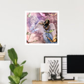 Angel met Butterflies die Prints voor aangepaste k (Thuiskantoor)