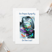 Angel met Butterflies sympathie Kaart (Voorkant / Achterkant in situ)