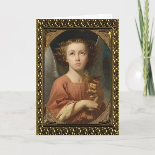 Angel met Chalise -  Fine Art Card Feestdagen Kaart (Voorkant)