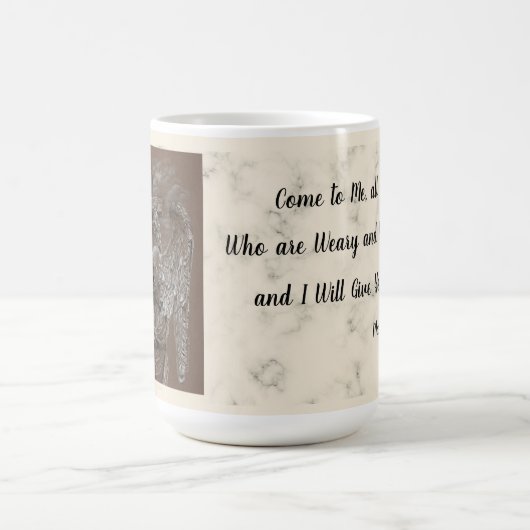 Angel met Cross Coffee Mok (Center)