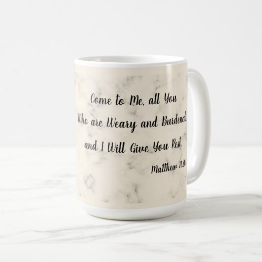 Angel met Cross Coffee Mok (Voorkant rechts)