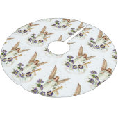 Angel met Cross en Clematis Flowers Kerstboom Rok (Gekanteld)