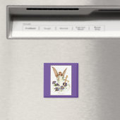 Angel met Cross en Clematis Flowers Magnet (Insitu (Vaatwasser))