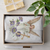 Angel met Cross en Clematis Flowers Tissuepapier (Geschenk)