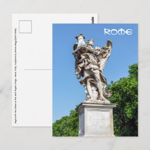 Angel met de Column - Sant'Angelo bridge, Rome Briefkaart