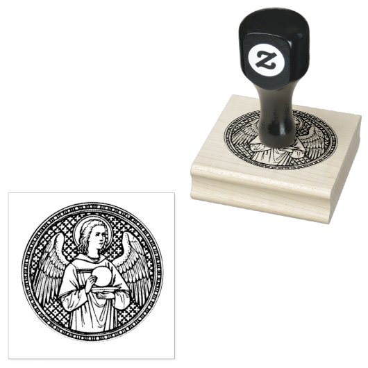 Angel met de Eerste Communie van de Gastheer Relig Rubberstempel (Gestempeld)