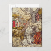Angel met de Key of the Abyss, 1498 Briefkaart (Voorkant / Achterkant)