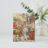 Angel met de Key of the Abyss, 1498 Briefkaart (Staand voorkant)