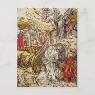 Angel met de Key of the Abyss, 1498 Briefkaart