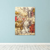Angel met de Key of the Abyss, 1498 Canvas Afdruk (Insitu (Houten vloer))