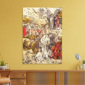 Angel met de Key of the Abyss, 1498 Canvas Afdruk (Insitu (Woonkamer))