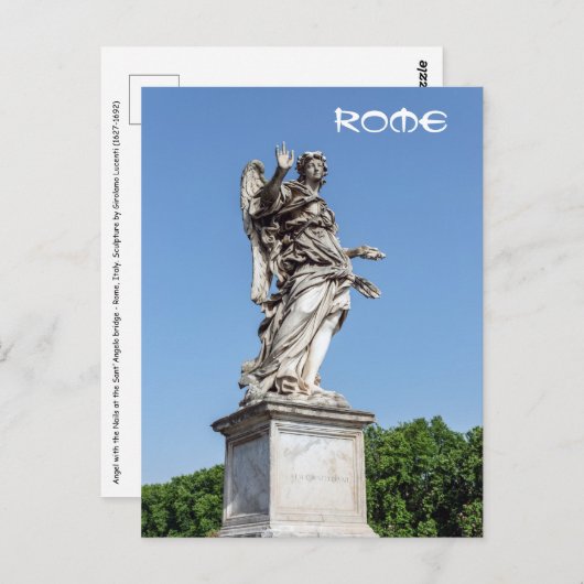 Angel met de Nails op de brug van Sant'Angelo - Ro Briefkaart (Voorkant / Achterkant)