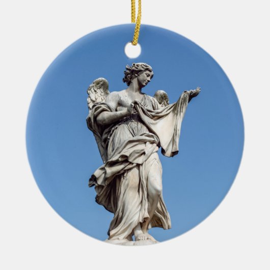 Angel met de Sudarium-Sant'Angelo-brug, Rome Keramisch Ornament (Voorkant)