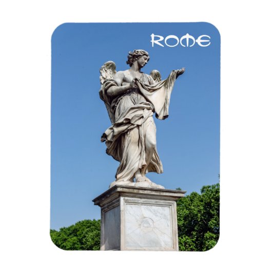 Angel met de Sudarium-Sant'Angelo-brug, Rome Magneet (Verticaal)