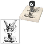 Angel met een Banderole Rubber Stamp Rubberstempel (Gestempeld)
