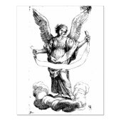 Angel met een Banderole Rubber Stamp Rubberstempel (Afrduk)