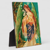 Angel met een bloemetaftakking fotoplaat (Zijkant)