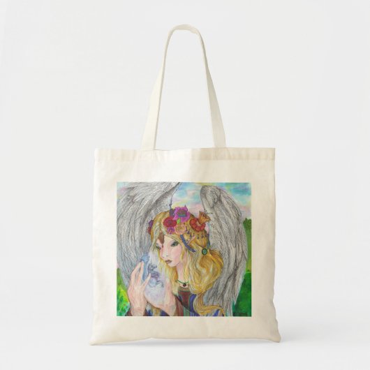 Angel met een eenhoorn tote bag (Voorkant)