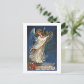 Angel met een Harp Briefkaart (Staand voorkant)