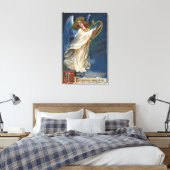 Angel met een Harp Canvas Afdruk (Insitu (Slaapkamer))