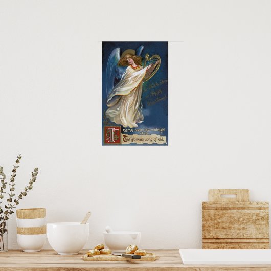 Angel met een Harp Poster (Keuken)