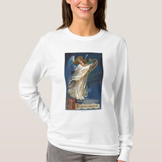Angel met een Harp T-shirt (Voorkant)