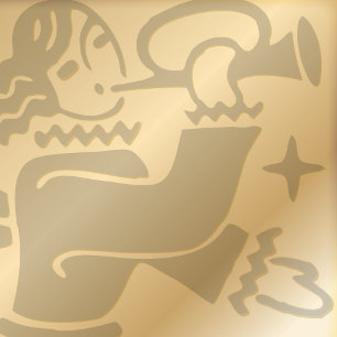 Angel met een kerstkaart vol trompet feestdagen kaart