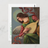 Angel met een Lute-Briefkaart Briefkaart (Voorkant / Achterkant)