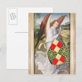 Angel met een schild briefkaart (Voorkant / Achterkant)