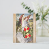 Angel met een schild briefkaart (Staand voorkant)