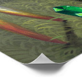 Angel met Emeralds ART-PRINT grote geoogste engel Poster (Hoek)