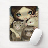 "Angel met fretten" Mousepad Muismat (Met muis)