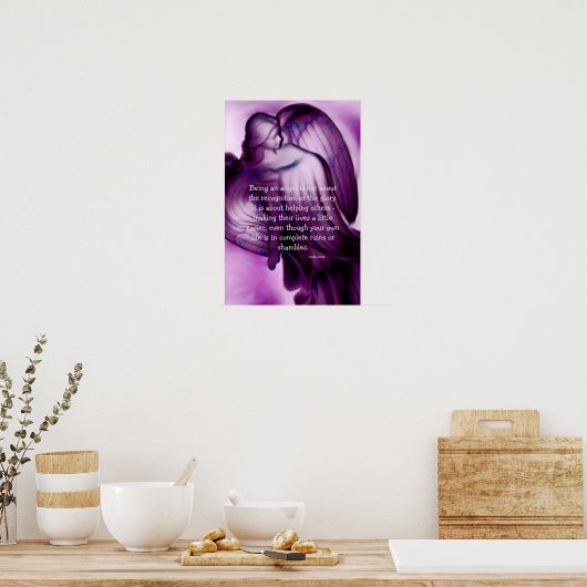 Angel met Gezegde Poster (Keuken)