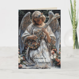 Angel met gitaar Kerst Kaart