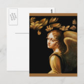 Angel met Golden Leaves Briefkaart (Voorkant / Achterkant)